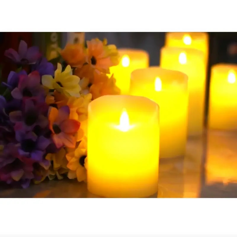 LED Flameless Candles with Remote- Set of 3