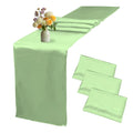 Green Satin Table Runner 3 pack